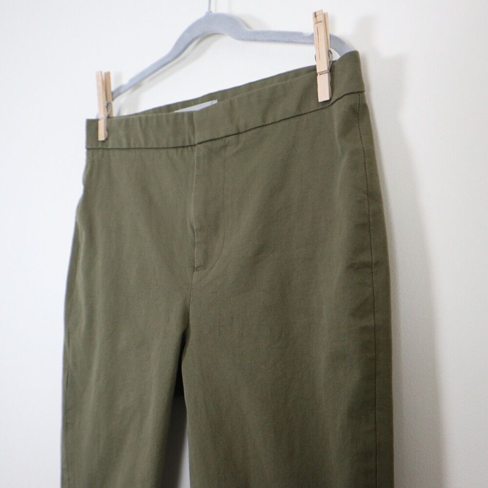 Everlane Size 4 The Fixed-Waist Stretch Cotton Pant Military Olive Green - Picture 5 of 9